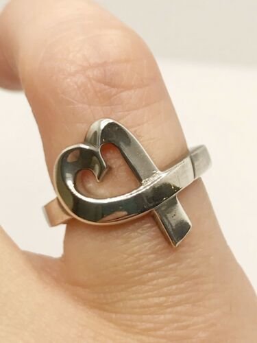 Tiffany & Co. Paloma Picasso SS 925 Loving Heart Ring Size 4.75 — DeWitt's  Diamond & Gold Exchange